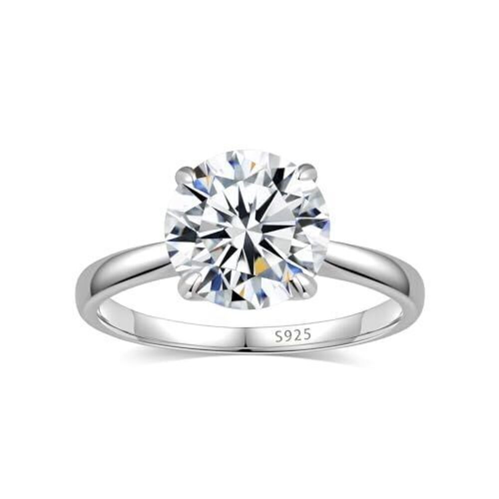 5053 4CT Moissanite Engagement Rings , Solitaire Engagement Moissanite